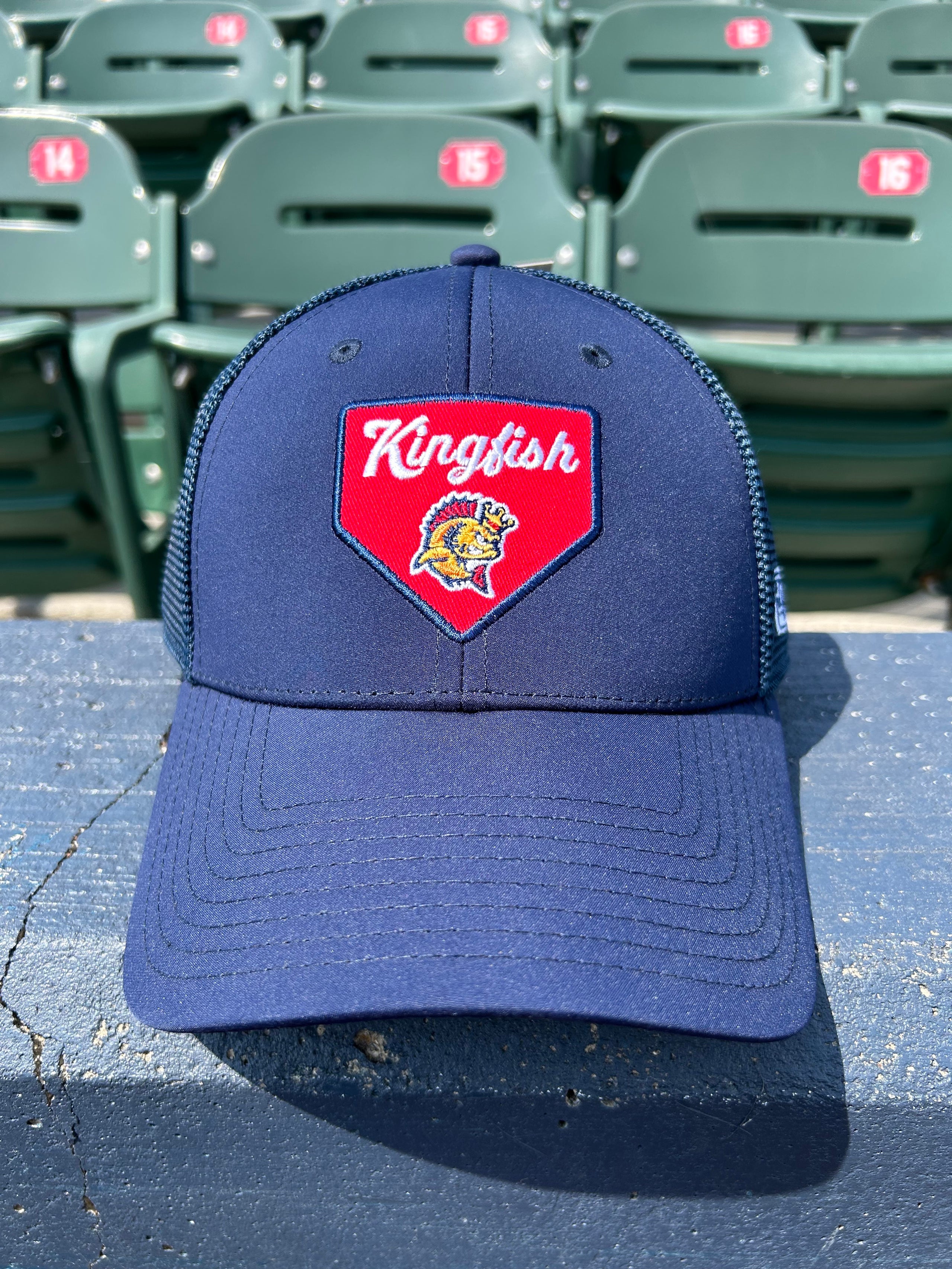 Navy base logo stretch hat kenosha kingfish